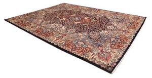Tappeto Kashamr Zirkhaki Medaglione Floreale Blu Notte Rosso Mattone 307x398 Cm