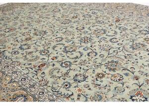Tappeto Kashan Floreale Azzurro Sabbia 275x410 Cm