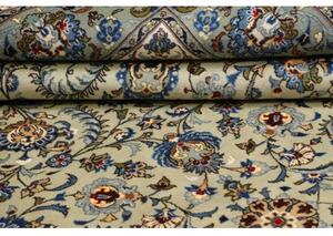 Tappeto Kashan Floreale Verde Chiaro Blu Cobalto 293x400 Cm