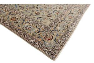 Tappeto Kashan Floreale Verde Chiaro Azzurro 312x412 Cm