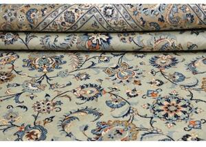 Tappeto Kashan Floreale Azzurro Sabbia 275x410 Cm