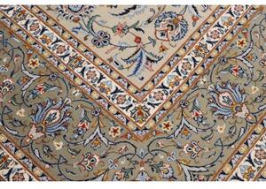 Tappeto Kashan Floreale Avorio Verde Salvia 313x400 Cm