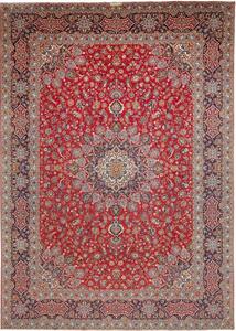 Tappeto Ardakan Medaglione Floreale Rosso Blu Scuro 295x415 Cm