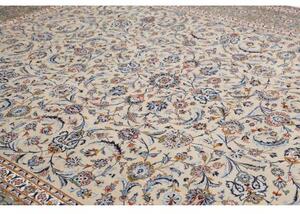 Tappeto Kashan Floreale Avorio Verde Salvia 313x400 Cm