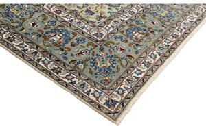 Tappeto Kashan Floreale Verde Chiaro Blu Cobalto 293x400 Cm