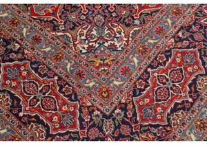 Tappeto Ardakan Medaglione Floreale Rosso Blu Scuro 295x415 Cm