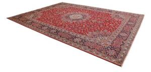 Tappeto Ardakan Medaglione Floreale Rosso Blu Scuro 295x415 Cm