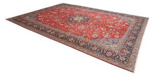Tappeto Sarough Medaglione Floreale Rosso Blu 298x408 Cm