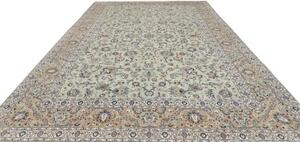 Tappeto Kashan Floreale Azzurro Sabbia 275x410 Cm
