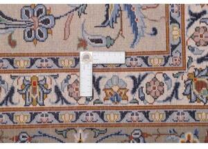 Tappeto Kashan Floreale Avorio Verde Salvia 313x400 Cm