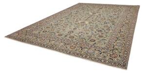 Tappeto Kashan Floreale Verde Chiaro Azzurro 312x412 Cm