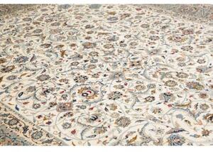 Tappeto Kashan Floreale Avorio Verde Salvia 285x395 Cm