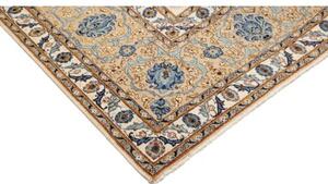 Tappeto Kashan Floreale Avorio Blu 325x440 Cm