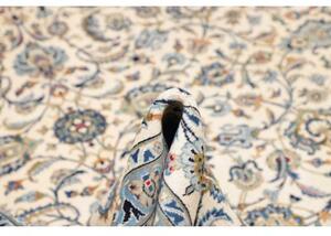 Tappeto Kashan Floreale Avorio Blu 308x410 Cm