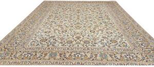 Tappeto Kashan Floreale Avorio Blu 296x395 Cm