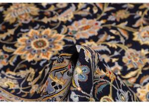 Tappeto Kashan Floreale Blu Notte Avorio 310x415 Cm