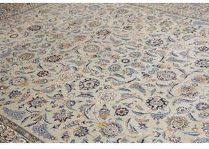 Tappeto Kashan Floreale Becco Di Oca Blu 300x394 Cm