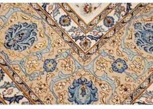 Tappeto Kashan Floreale Avorio Blu 325x440 Cm