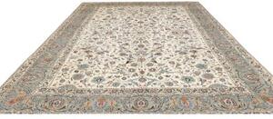 Tappeto Kashan Floreale Avorio Verde Salvia 285x395 Cm