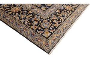 Tappeto Kashan Floreale Blu Notte Avorio 310x415 Cm