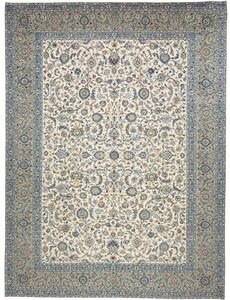 Tappeto Kashan Floreale Avorio Blu 308x410 Cm