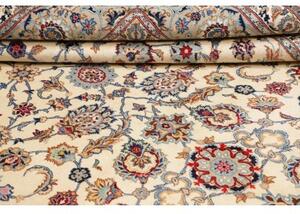 Tappeto Kashan Floreale Avorio Blu 300x404 Cm