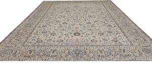 Tappeto Kashan Floreale Becco Di Oca Blu 300x394 Cm