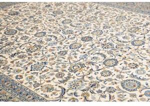 Tappeto Kashan Floreale Avorio Blu 308x410 Cm