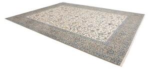Tappeto Kashan Floreale Avorio Blu 308x410 Cm
