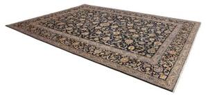 Tappeto Kashan Floreale Blu Notte Avorio 310x415 Cm