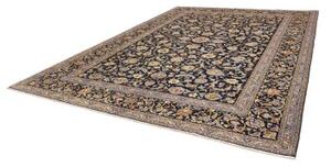 Tappeto Kashan Floreale Blu Notte Avorio 310x415 Cm