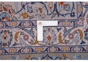 Tappeto Kashan Medaglione Floreale Beige Verde Salvia 285x362 Cm