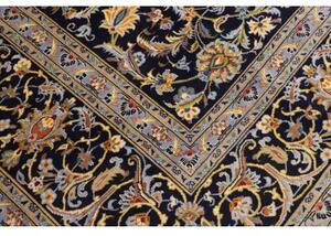 Tappeto Kashan Floreale Blu Notte Avorio 310x415 Cm