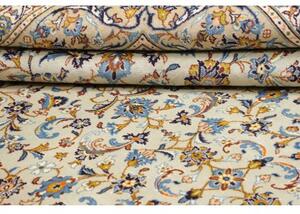 Tappeto Kashan Floreale Avorio Blu 296x395 Cm