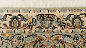 Tappeto Kashan Floreale Avorio Verde Salvia 285x395 Cm
