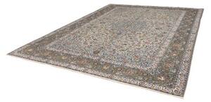Tappeto Kashan Medaglione Floreale Beige Verde Salvia 285x362 Cm