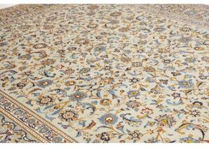 Tappeto Kashan Floreale Avorio Blu 296x395 Cm