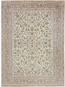 Tappeto Kashan Floreale Avorio Blu 296x395 Cm