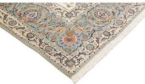 Tappeto Kashan Floreale Avorio Verde Salvia 285x395 Cm