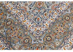 Tappeto Kashan Medaglione Floreale Beige Verde Salvia 285x362 Cm