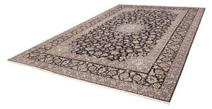 Tappeto Kashan Medaglione Floreale Blu Scuro Celeste 260x382 Cm