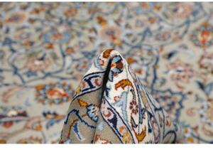 Tappeto Kashan Medaglione Floreale Beige Verde Salvia 285x362 Cm
