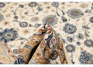 Tappeto Kashan Floreale Avorio Blu 325x440 Cm