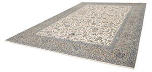 Tappeto Kashan Floreale Avorio Blu 308x410 Cm
