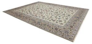 Tappeto Kashan Floreale Beige Azzurro 308x400 Cm