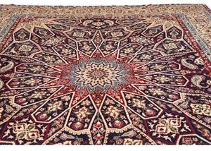 Tappeto Kashan Stilizzato Blu Notte Avorio 310x410 Cm