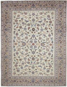 Tappeto Kashan Floreale Beige Azzurro 308x400 Cm