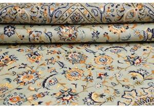 Tappeto Kashan Medaglione Floreale Celeste Blu 298x405 Cm