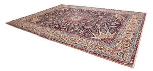 Tappeto Kashan Stilizzato Blu Notte Avorio 310x410 Cm