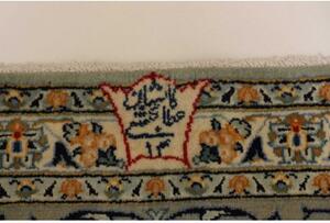 Tappeto Kashan Medaglione Floreale Celeste Blu 298x405 Cm